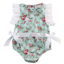 Cute Newborn Toddler Baby Girl Clothing Flower Bow Cute Clothes Lace Floral Bodysuit Outfits Summer 0-24M