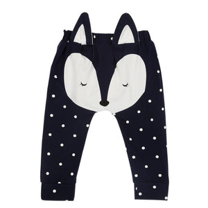 Baby Boys Girls Pants Autumn Winter Children's Clothing Cotton Baby Fox Pattern Long Trousers Boy Girl Harem Pants Kids Clothes