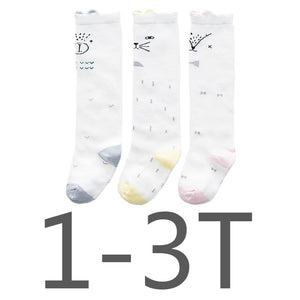 3Pcs/Lot Baby Socks Mesh Non-Slip for Girl Boy Cotton Infant Newborns Kids Socks for Fox&Cat Baby Toddler Clothes 0-3T