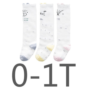 3Pcs/Lot Baby Socks Mesh Non-Slip for Girl Boy Cotton Infant Newborns Kids Socks for Fox&Cat Baby Toddler Clothes 0-3T
