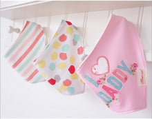 3pc/lot 100% cotton baby boys and girls bibs baby towel bandanas scarf children cravat infant towel
