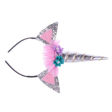 1PC Handmade Kids Party Gold Unicorn Headband Horn Gold Glittery Beautiful Headwear Hairband Hair Accessories Gold/Silver