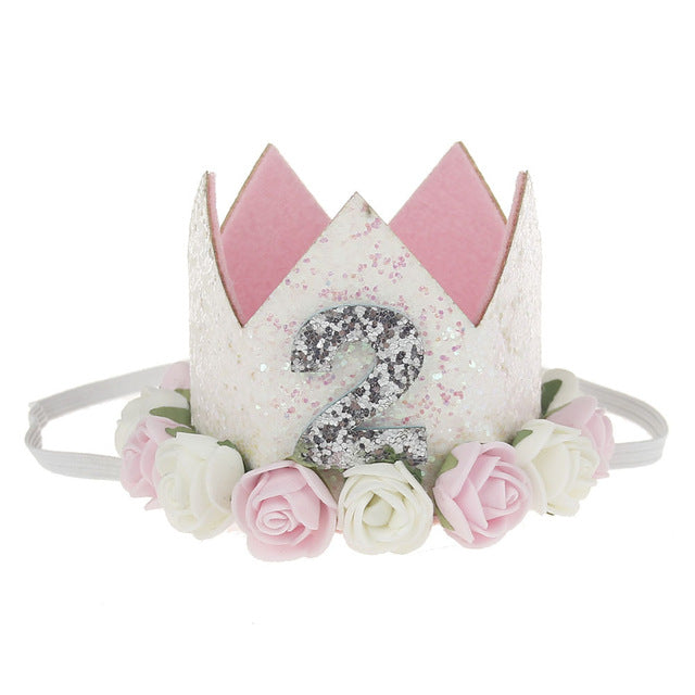 New Pattern Children FLOWER Crown Hair Band Baby Birthday Party Portrait Headwear Toddler Crown Newborn Crown boy prince hat