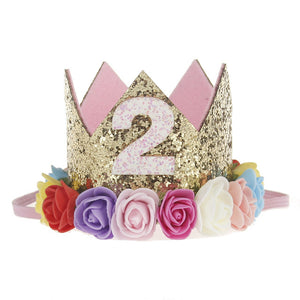 New Pattern Children FLOWER Crown Hair Band Baby Birthday Party Portrait Headwear Toddler Crown Newborn Crown boy prince hat