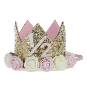 New Pattern Children FLOWER Crown Hair Band Baby Birthday Party Portrait Headwear Toddler Crown Newborn Crown boy prince hat