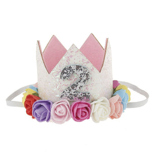 New Pattern Children FLOWER Crown Hair Band Baby Birthday Party Portrait Headwear Toddler Crown Newborn Crown boy prince hat
