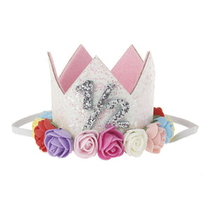 New Pattern Children FLOWER Crown Hair Band Baby Birthday Party Portrait Headwear Toddler Crown Newborn Crown boy prince hat