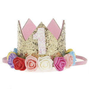 New Pattern Children FLOWER Crown Hair Band Baby Birthday Party Portrait Headwear Toddler Crown Newborn Crown boy prince hat