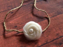 Wool Pearl Headband children Tieback Eco Newborn Headband Flower Headband Newborn Props Baby Prop