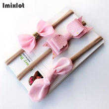 3pcs/set Mix Style Simulated-pearl Ribbon Lace Flower Headband Baby Girl Headbands Elastic Hairband Children Hair Accessories