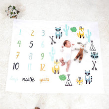 Baby Blanket Photo Newborns Swaddle Stroller Bedding Wrap Background Monthly Growth Number Photography Props Outfits