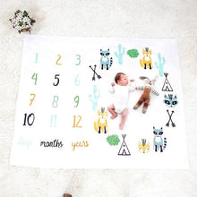 Baby Blanket Photo Newborns Swaddle Stroller Bedding Wrap Background Monthly Growth Number Photography Props Outfits