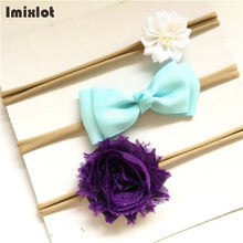 3pcs/set Mix Style Simulated-pearl Ribbon Lace Flower Headband Baby Girl Headbands Elastic Hairband Children Hair Accessories