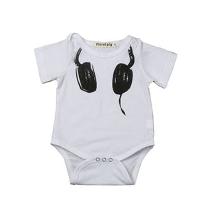 2017 Newborn Infant Baby Boys Headset Print Romper Jumpsuit Kids Boy Girl One-Pieces Costume Outfits Summer Clothes