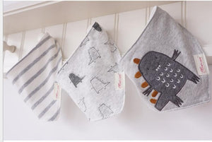 3pc/lot 100% cotton baby boys and girls bibs baby towel bandanas scarf children cravat infant towel