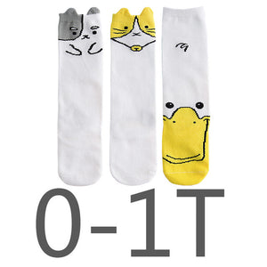 3Pcs/Lot Baby Socks Mesh Non-Slip for Girl Boy Cotton Infant Newborns Kids Socks for Fox&Cat Baby Toddler Clothes 0-3T