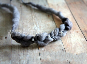 Wool Pearl Headband children Tieback Eco Newborn Headband Flower Headband Newborn Props Baby Prop