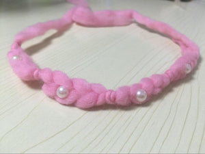 Wool Pearl Headband children Tieback Eco Newborn Headband Flower Headband Newborn Props Baby Prop