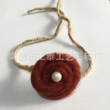 Wool Pearl Headband children Tieback Eco Newborn Headband Flower Headband Newborn Props Baby Prop