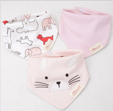 3pc/lot 100% cotton baby boys and girls bibs baby towel bandanas scarf children cravat infant towel