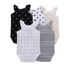 CHUYA Summer Bodysuits 5 Pieces/Lot Baby Girl Clothes Short Sleeve Cotton Printed Bodysuits Baby Jumpsuit Baby Boy Clothes V55