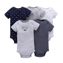 CHUYA Summer Bodysuits 5 Pieces/Lot Baby Girl Clothes Short Sleeve Cotton Printed Bodysuits Baby Jumpsuit Baby Boy Clothes V55