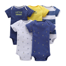 CHUYA Summer Bodysuits 5 Pieces/Lot Baby Girl Clothes Short Sleeve Cotton Printed Bodysuits Baby Jumpsuit Baby Boy Clothes V55