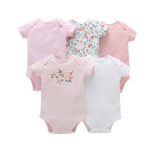 CHUYA Summer Bodysuits 5 Pieces/Lot Baby Girl Clothes Short Sleeve Cotton Printed Bodysuits Baby Jumpsuit Baby Boy Clothes V55