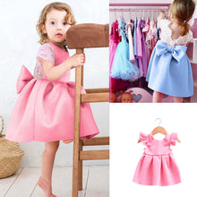 Toddler Baby Girls Bowknot Backless Dress Princess Outfits Clothes Lace Dress
