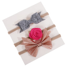3pcs/set Mix Style Simulated-pearl Ribbon Lace Flower Headband Baby Girl Headbands Elastic Hairband Children Hair Accessories